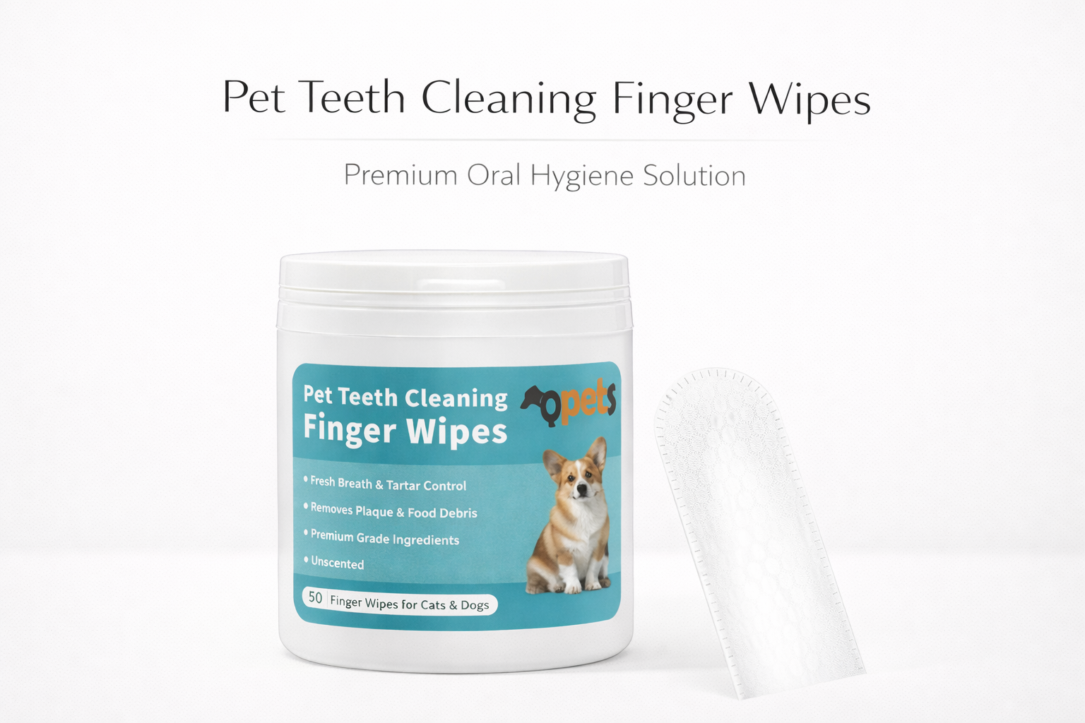 Coco Sniffs Disposable Dental Finger Wipes For Pets
