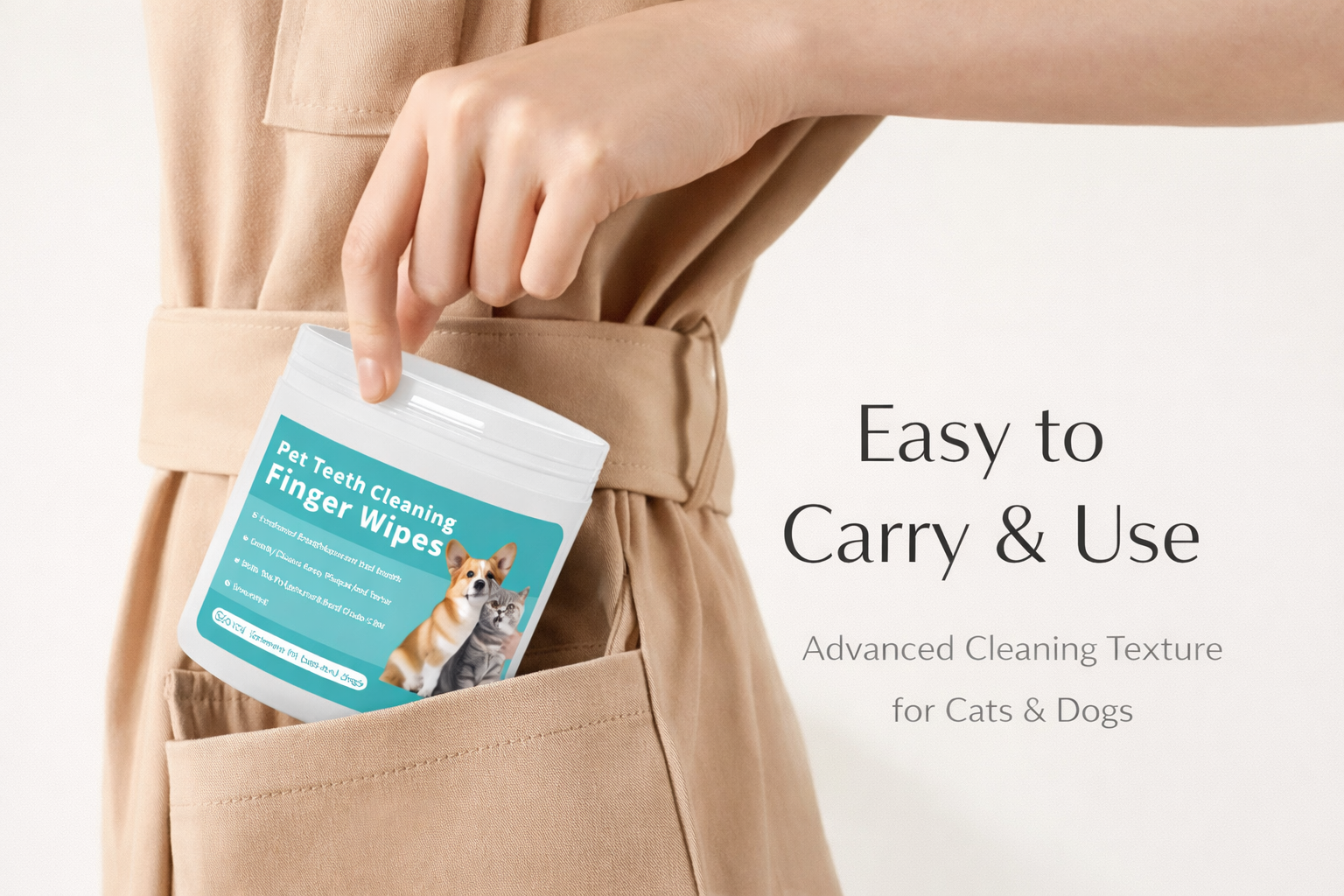 Coco Sniffs Disposable Dental Finger Wipes For Pets